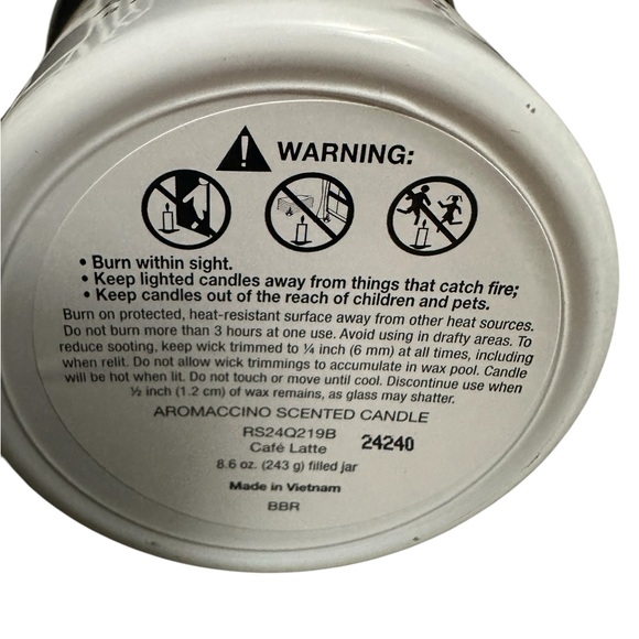 Aromaccino Bakery & Cafe Scented Candle Vanilla Latte NEW 8.6oz No. 016 - Picture 3 of 4